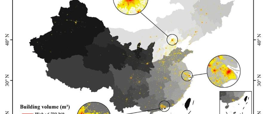 国家地球系统科学数据中心发布中国大陆地区1公里分辨率逐年建筑体积数据集（2001-2019年）