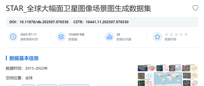 国家对地观测科学数据中心发布共享2020年中国10米分辨率复种指数数据集(CIChina10m)