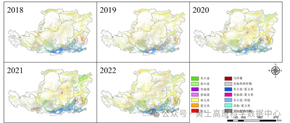 国家地球系统科学数据中心发布黄土高原10m分辨率种植结构数据集（2018-2022年）